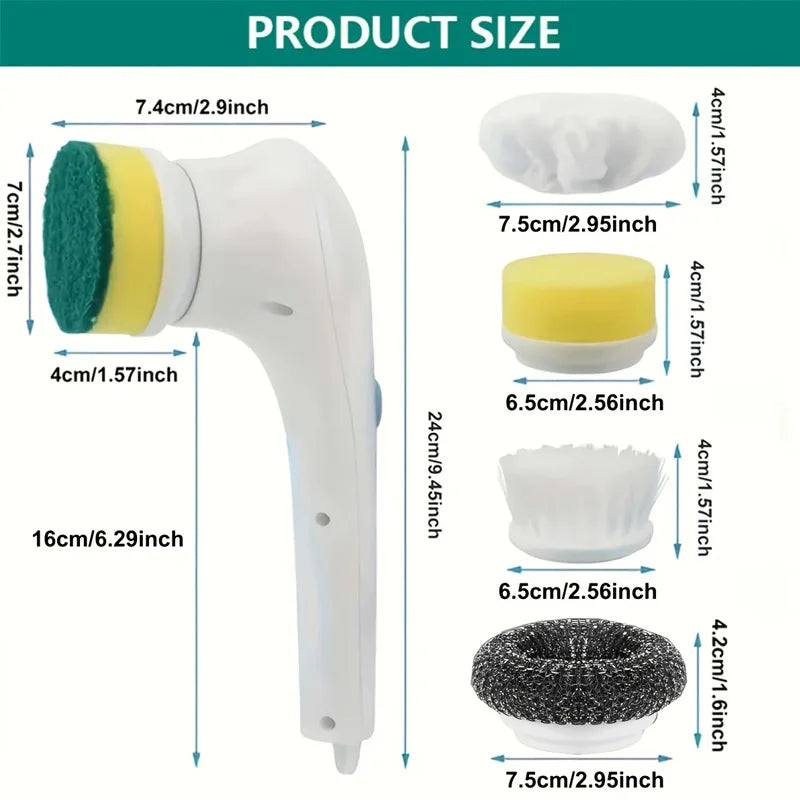 Handheld Cordless Cleaner for Kitchen, Sink, Tile, 25x11