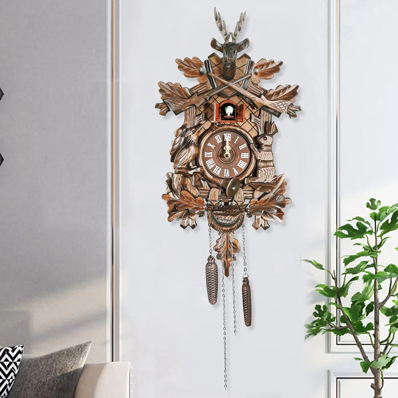 Cuckoo Wall Clock for Living Room, Bedroom, Study, Office, Gift