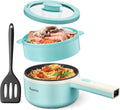 1.6L Electric Hot Pot with Steamer, Non-Stick Pan for Soup, Oatmeal - Portable