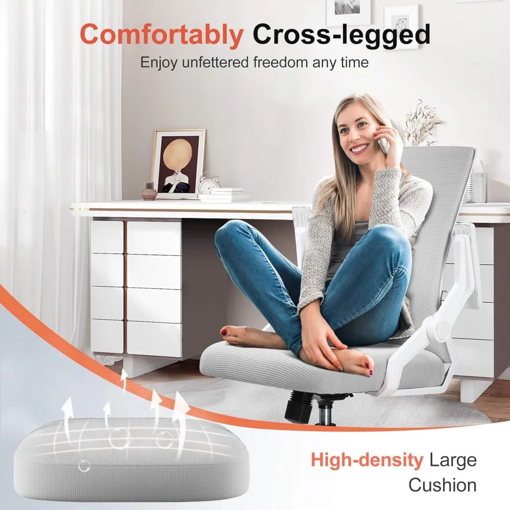 GTRACING Ergonomic Office Chair Flip-up Armrests Executive Computer Chair for Home Office Breathable Mesh Comfy Lumbar Support