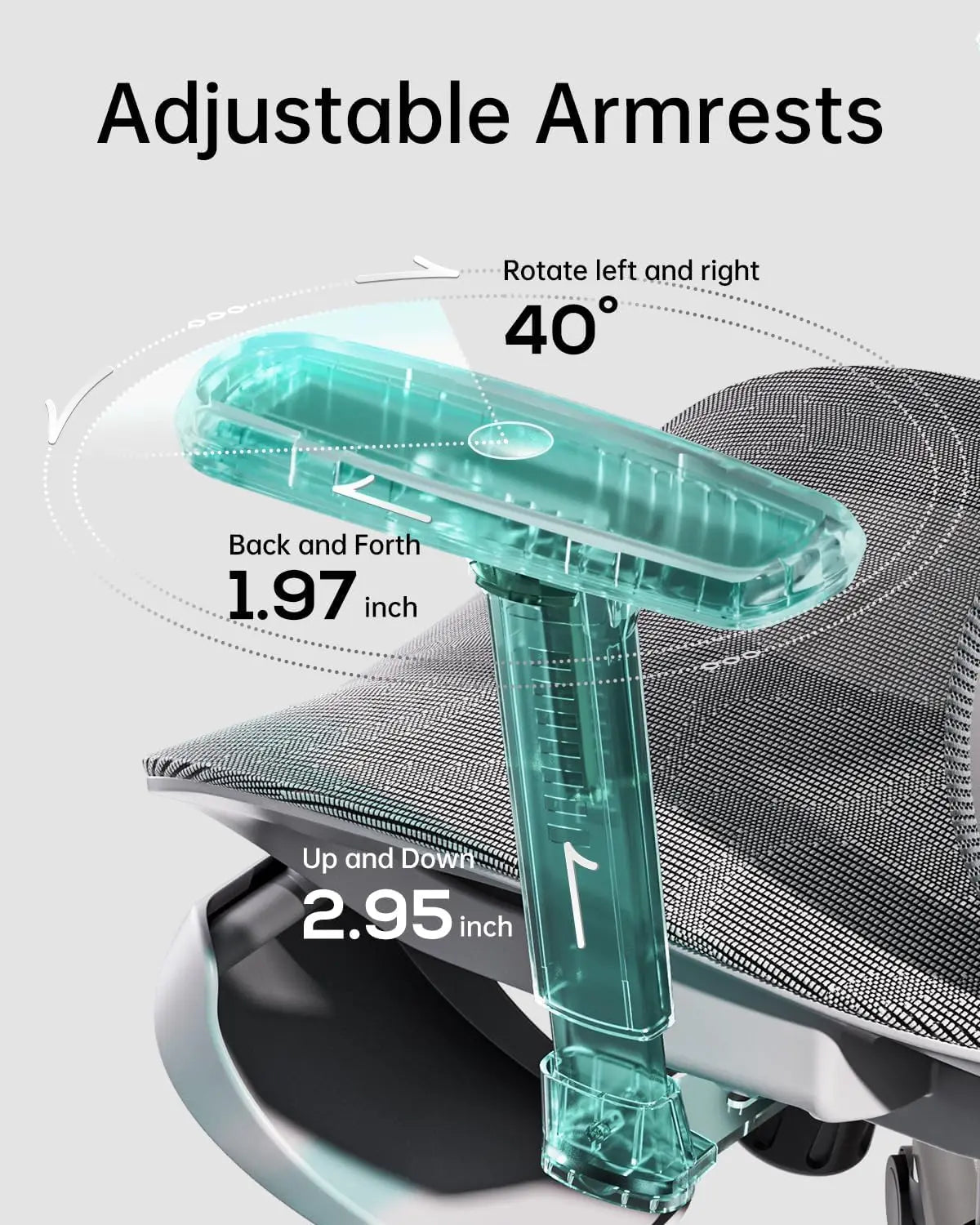 Ergonomic Mesh Office Chair with 3D Armrests, Adjustable Lumbar Support & Headrest for Home Desk