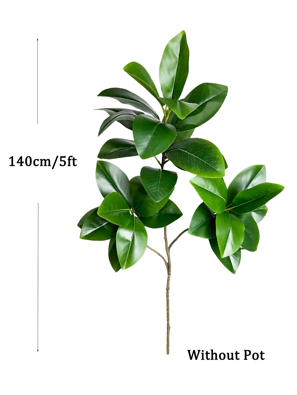 Large Artificial Ficus Tree Fake Rubber Plants Branch Plastic Fiddle Leaves