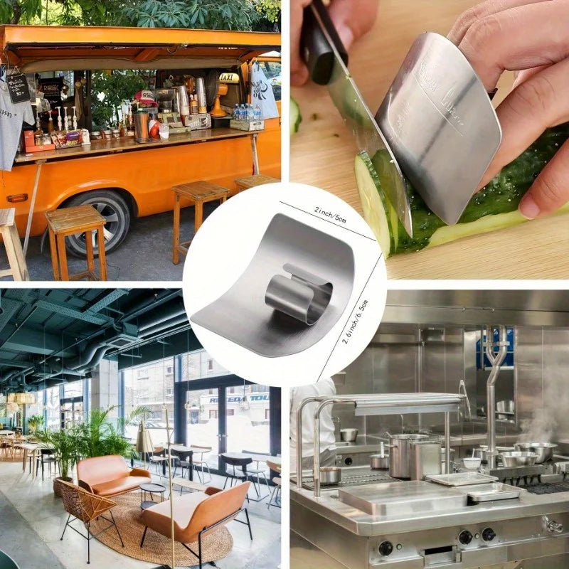 Stainless Steel Finger Guard for Cutting, Kitchen Safety